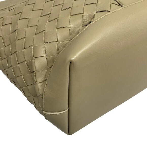 Auth BOTTEGA VENETA Intrecciato 650431 Taupe (Gray Beige) Leather - Picture 4 of 16